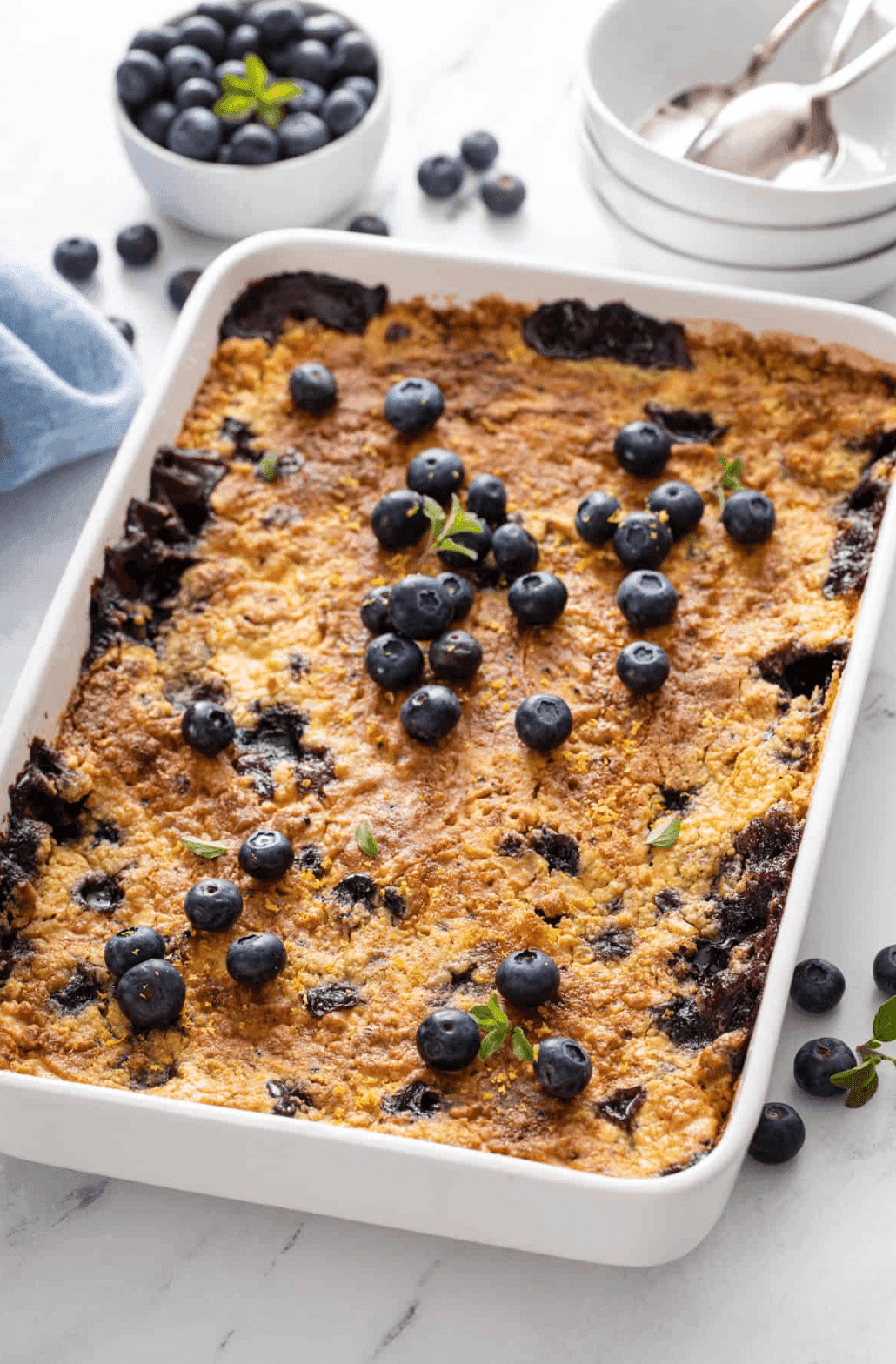 Easy Blueberry Dump Cake with Lemon Twist