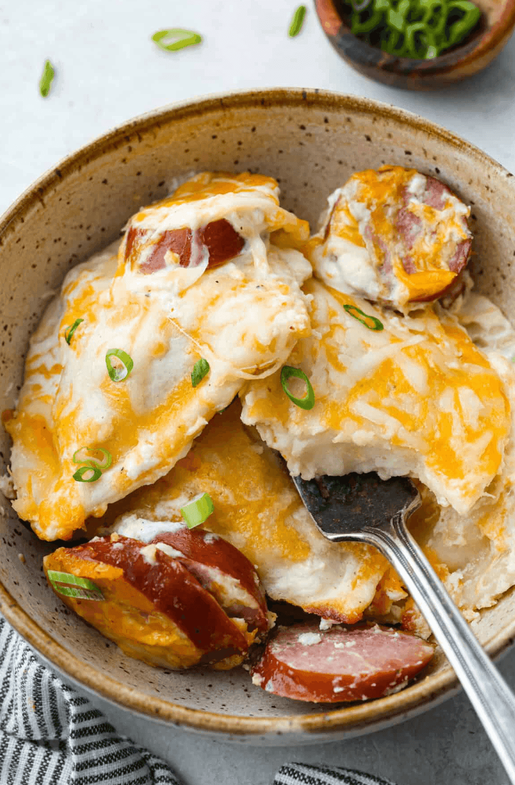 Baked Pierogi Casserole with Kielbasa and Cheese | Easy Family Dinner