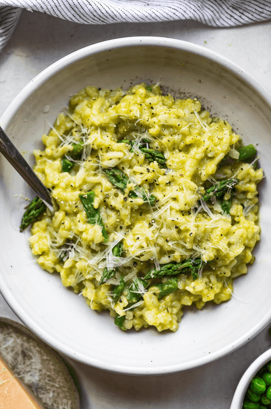 Baked Risotto with Asparagus and Peas (Easy, Creamy & Gluten-Free)