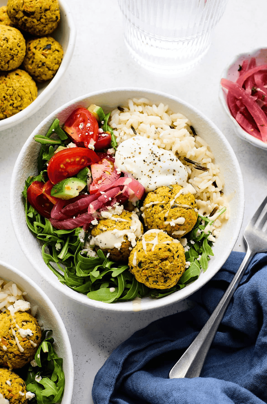 Baked Chickpea Meatballs with Zucchini, Feta, and Herbs