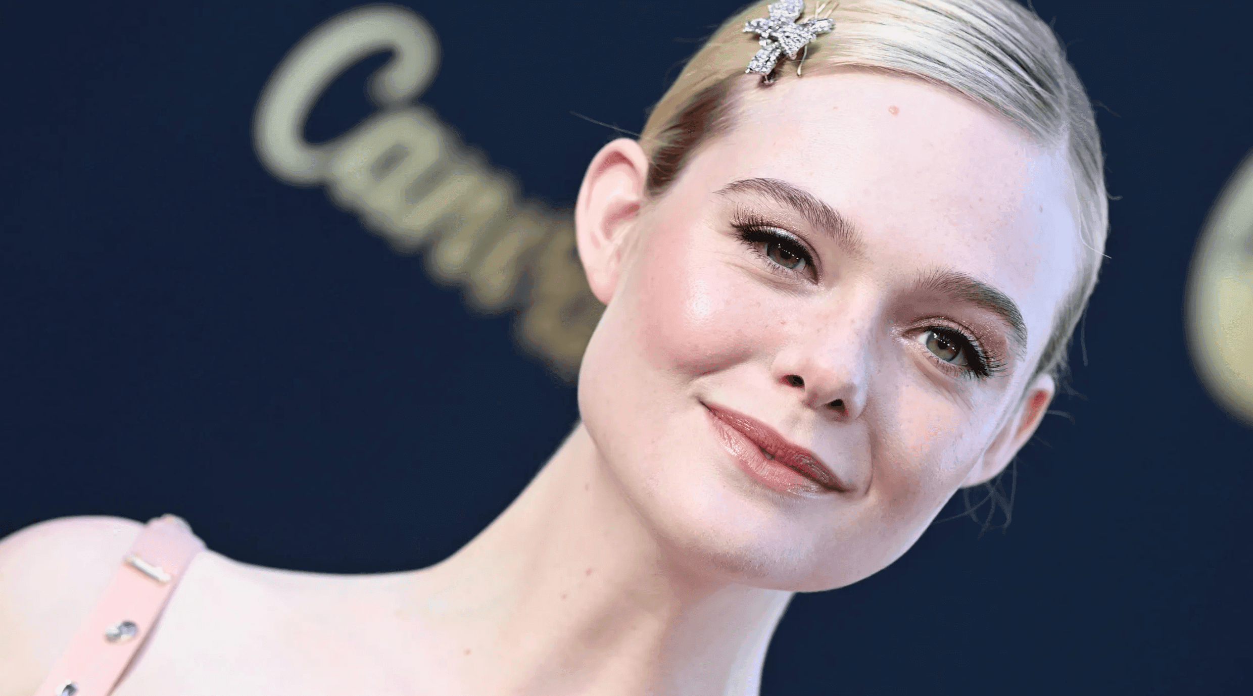 Elle Fanning Wears Custom Pastel Coach Dress at AFI Tribute to Francis Ford Coppola