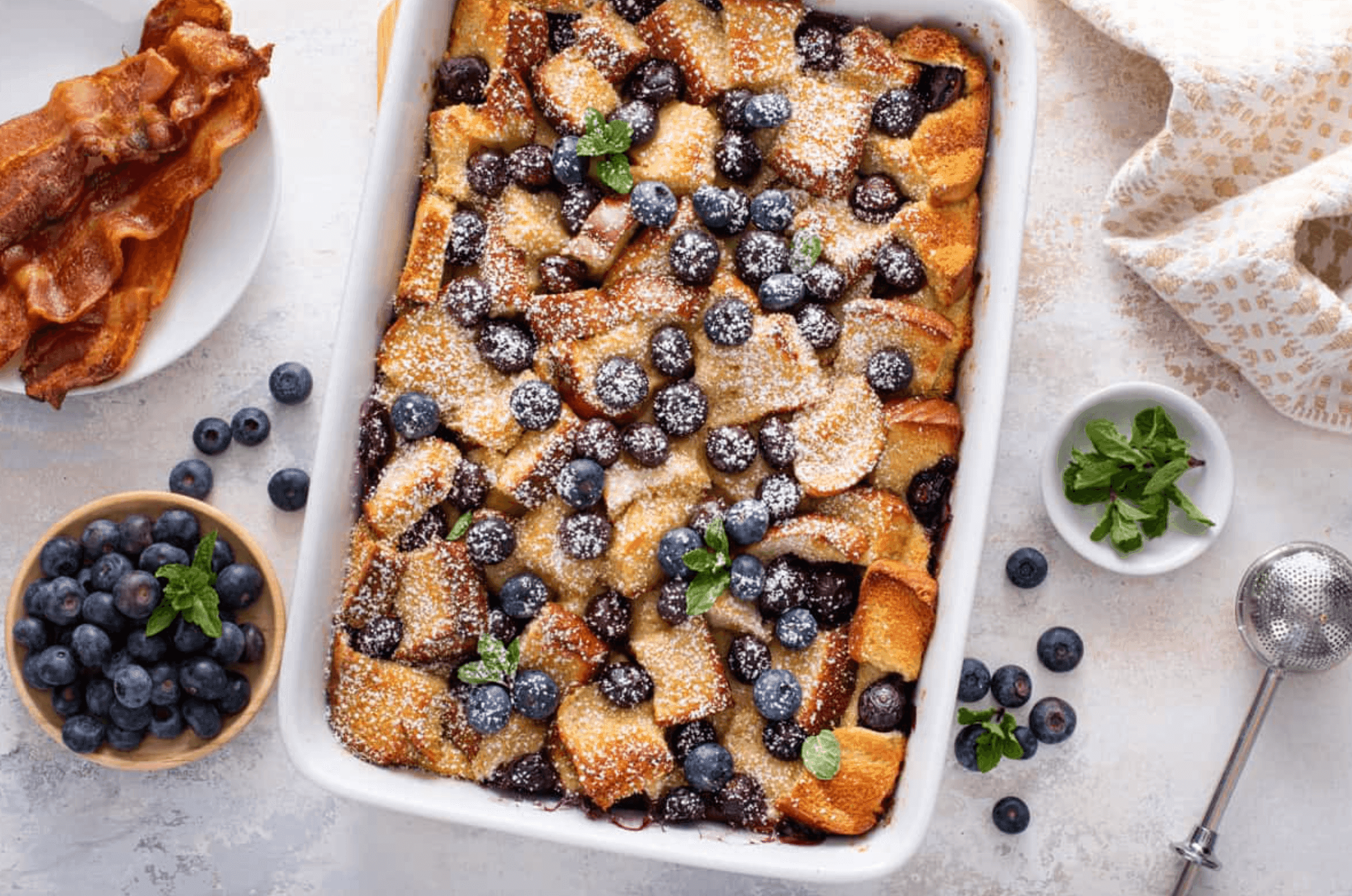 Blueberry French Toast Casserole with Lemon Zest (Make-Ahead Friendly)