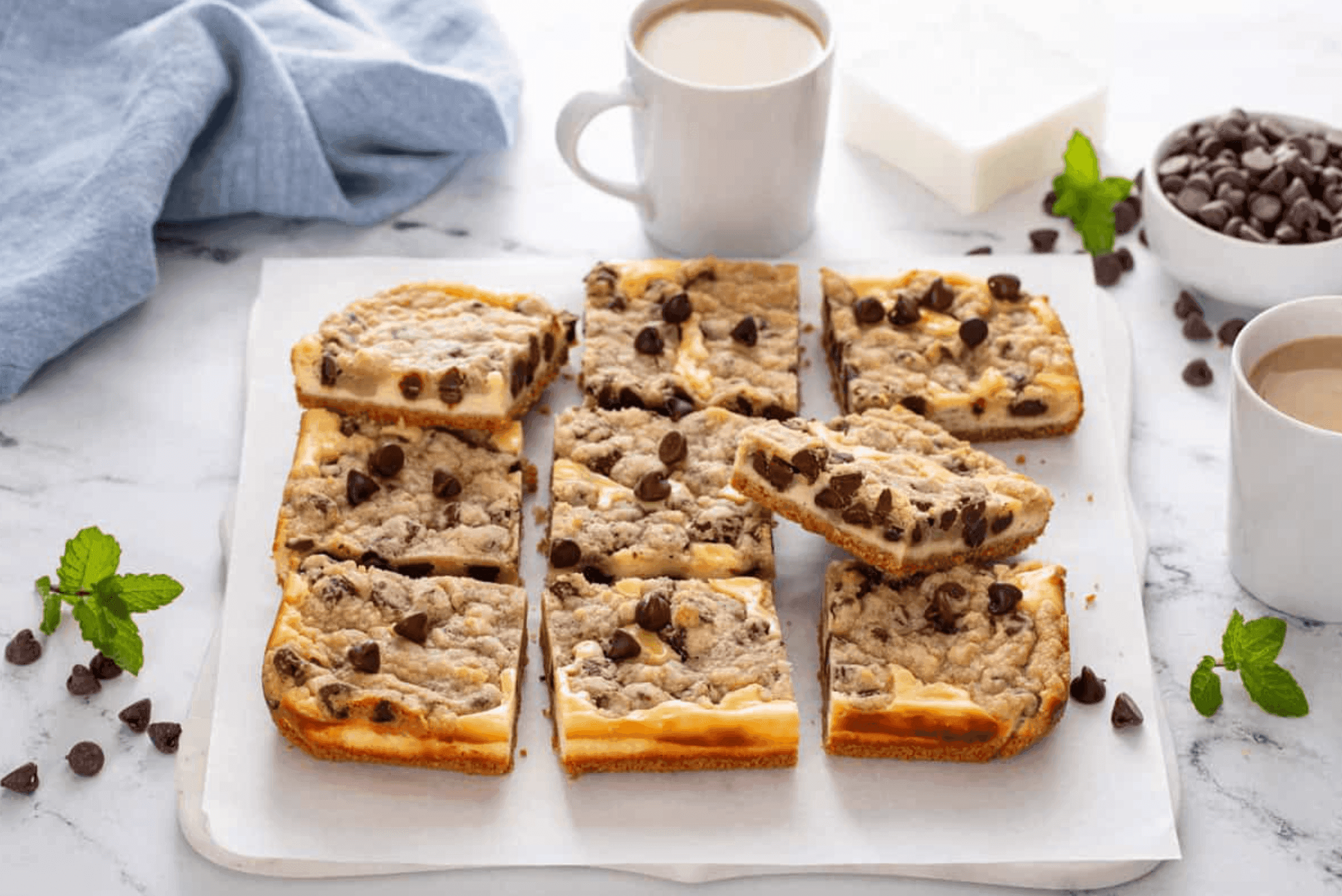 Cookie Dough Cheesecake Bars with Graham Cracker Crust